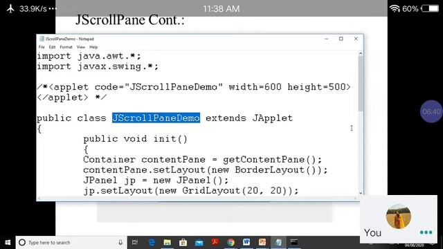 AJP : JScrollPane смотреть онлайн