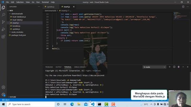 43#Menghapus data pada MariaDB dengan Node.js смотреть онлайн