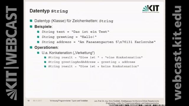 02: Objekt-orientiertes Programmieren in Java, Datentypen, ASCII- und Unicode-Zeichen смотреть онлайн