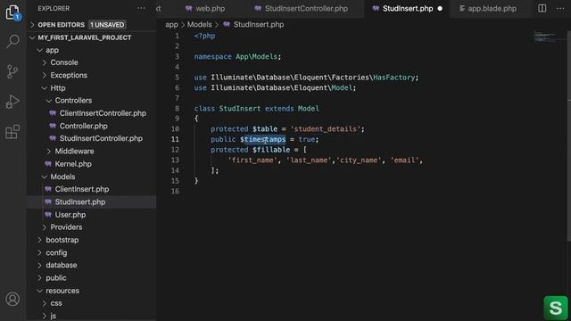 How to insert data in database - Laravel framework смотреть онлайн