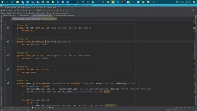 Раскрывающийся (expandable) список в Android смотреть онлайн
