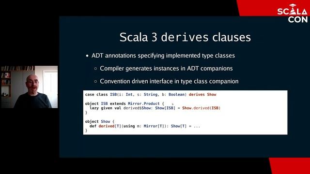Shapeless 3 and type class derivation in Scala 3 - Miles Sabin смотреть онлайн