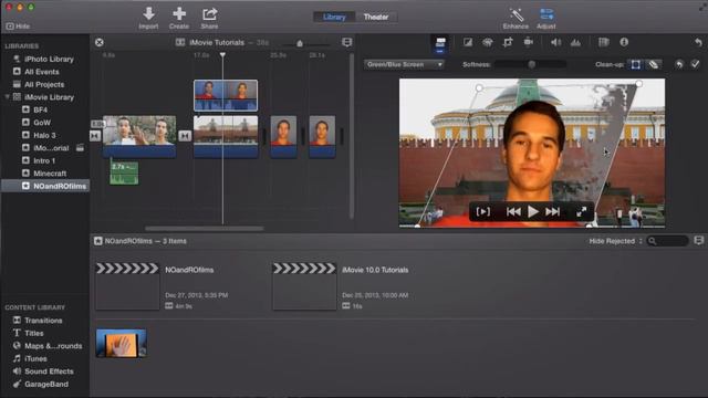 Blue Screen in iMovie 10.0.1 Pt. 2 | Tutorial 22 смотреть онлайн