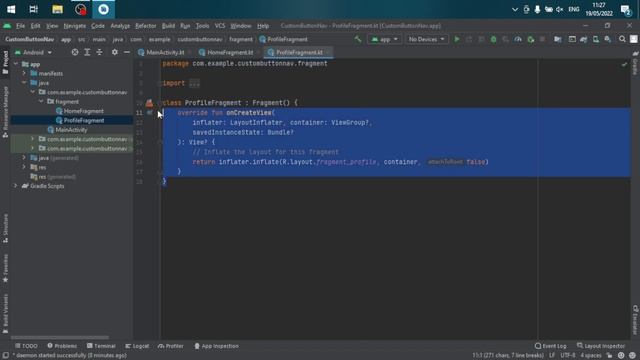 Custom Button Navigation - Kotlin смотреть онлайн