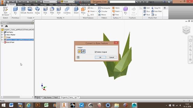 Convert .stl Mesh to Solid File in Autodesk Inventor смотреть онлайн