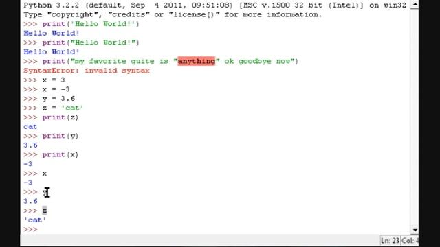 Python Tutorial 3 - Print Function and More Variables смотреть онлайн