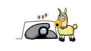 Mini Crewmate Kills Hungry Lamu Characters | Among Us