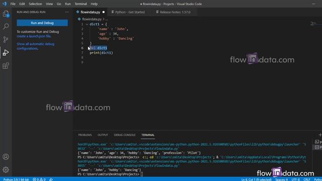29.Deleting data from dictionary in Python смотреть онлайн