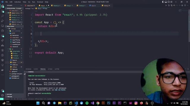 Full React Tutorial #4 -How to Create Component in React js смотреть онлайн