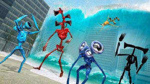 ЦУНАМИ ПРОТИВ СИРЕНОГОЛОВЫХ! ОГРОМНЫЕ СИРЕНОГОЛОВЫЕ В ГОРОДЕ! БЕЗУМИЕ В Garry`s Mod