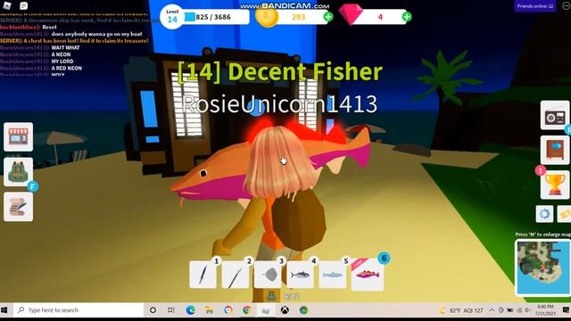 red neon rainbow parrotfish. (roblox fishing simulator) смотреть онлайн