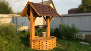 Красивый дачный колодец. Оформление колодца своими руками