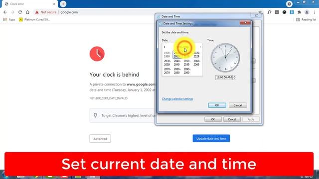 How to fix Your clock is behind Chrome browser error? NET::ERR_CERT_DATE_INVALID // Smart Enough смотреть онлайн