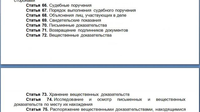 Глава 6 Доказательства и доказывание, содержание КАС ФЗ РФ статьи смотреть онлайн