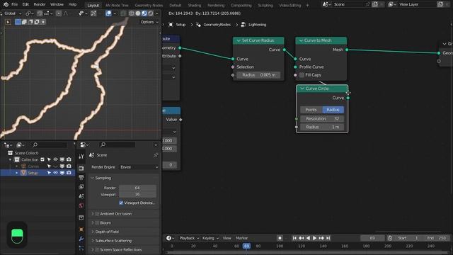 Lightning Effect with Shortest Edge Path nodes of Geometry Nodes in Blender - Detailed Tutorial смотреть онлайн