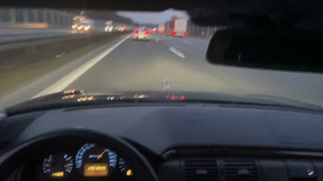 POV Driving On German Highway - Mercedes E55 AMG W210 Topspeed 280 Km/h