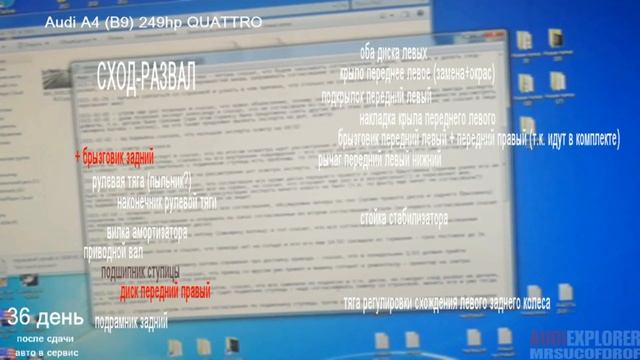 Audi A4 (B9) - Результаты дефектовки и восстановительный ремонт у официального дилера смотреть онлайн