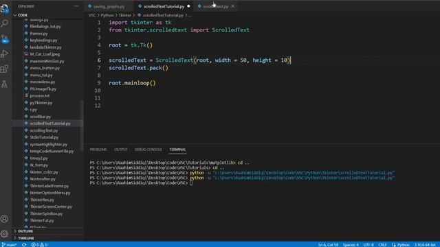 Tkinter ScrolledText Widget смотреть онлайн
