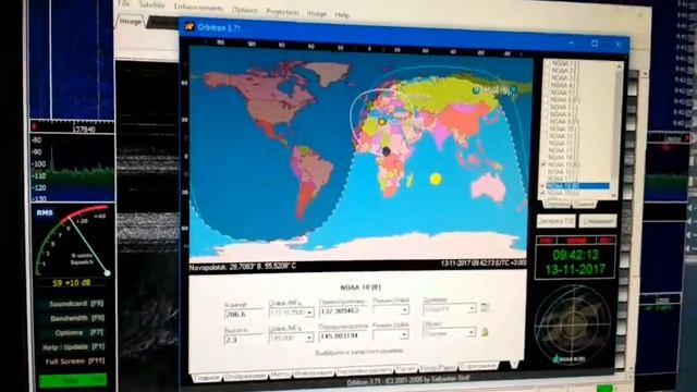 Приём погодных спутников NOAA смотреть онлайн