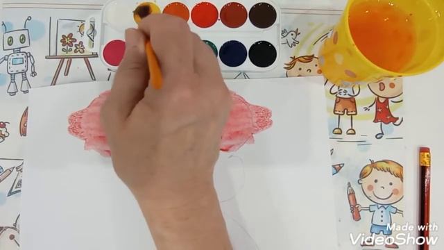 малювання "Метелик", (техніка монотипія) смотреть онлайн