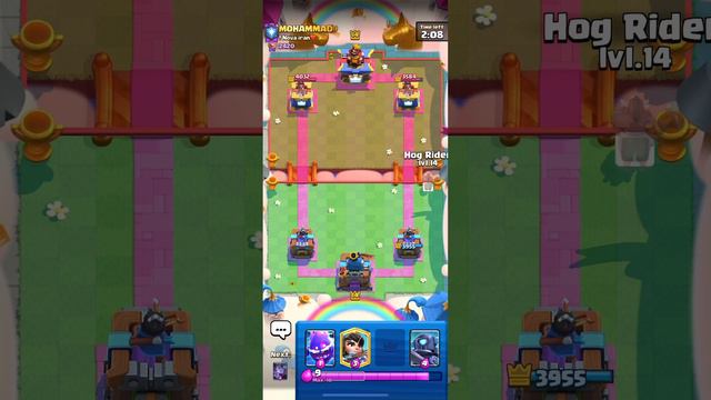 HOG ROCKET VS HARD MATCH UP in Top ladder - clashroyale смотреть онлайн