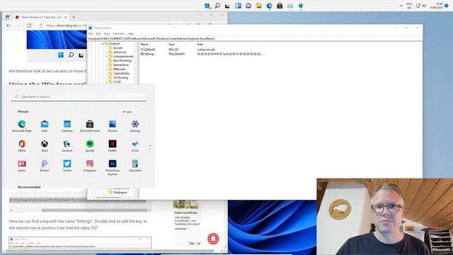 Move Windows 11 task bar to the top of the screen смотреть онлайн
