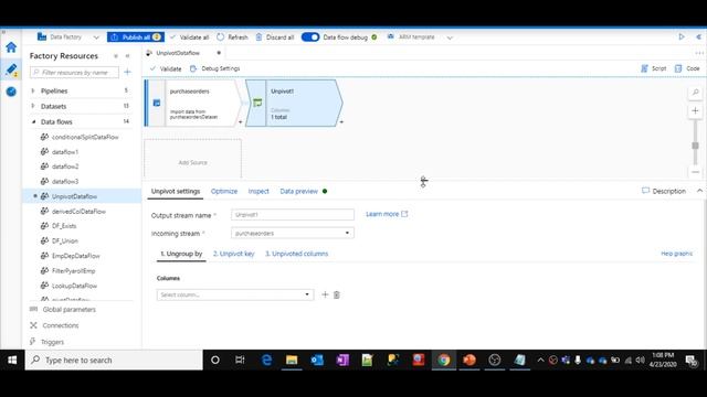 61. Unpivot Transformation in Mapping Data Flow in Azure Data Factory смотреть онлайн