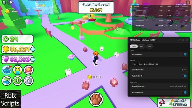 ? FREE HATCHERS - FREE ROBLOX SCRIPT/HACK - AUTO CLICK - AUTO REBIRTH - AUTO OPEN EGGS - PASTEBIN смотреть онлайн