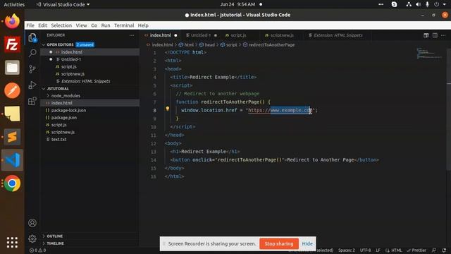 JavaScript Tutorial in Hindi #91 How To Redirect to Another Webpage JavaScript смотреть онлайн