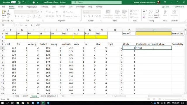 Logistic Regression Using Excel Video 1 (Finding Heart Disease Probabilities) смотреть онлайн