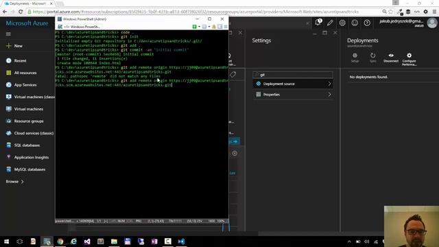Azure Portal Tips & Tricks - 15. Deploying website (web app) with git смотреть онлайн