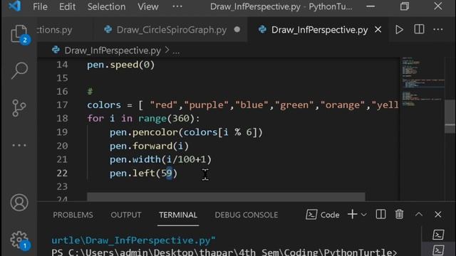 Spiral Hexagon Graphs | Make Some Very Cool ? Spiral Graphics | Python Turtle Lec 19 смотреть онлайн