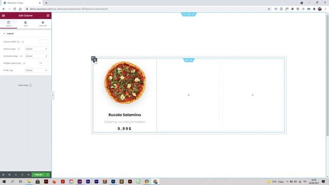 AdobeXd to WordPress: Restaurant Design pizza section with mouse hover animations 01 смотреть онлайн