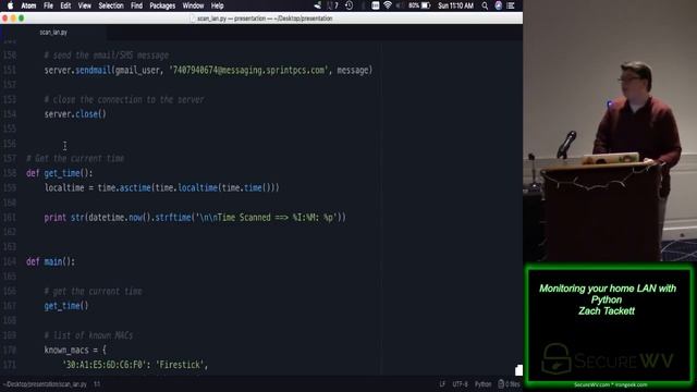 Speaker 17 Monitoring your home LAN with Python Zach Tackett смотреть онлайн