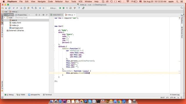 remove from array vue lesson 6 смотреть онлайн