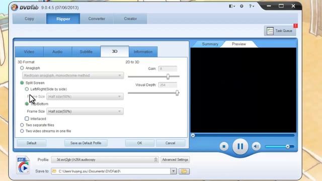 How to rip Blu-ray 3D to AVI 3D video with DVDFab 9 смотреть онлайн