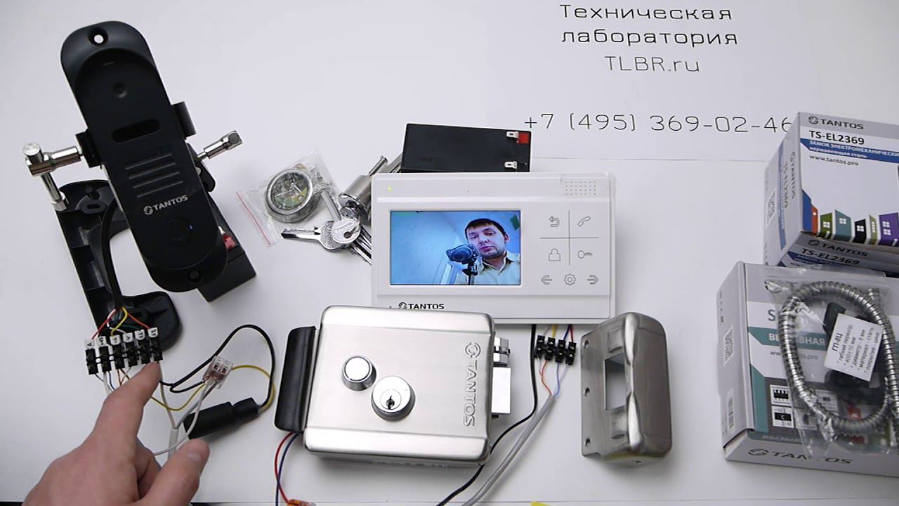 Видеодомофон с электрозамком, комплект. Tantos LILU, Stich, TS-EL2369 смотреть онлайн