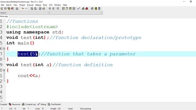 Passing Parameters to User Defined Functions Actual & Formal Parameters смотреть онлайн