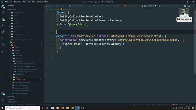 52. Create a Service class for the ngrx data extending EntityCollectionServiceBase Class - Angular смотреть онлайн