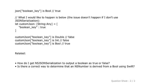 iOS : Using JSONSerialization() to dynamically figure out boolean values смотреть онлайн