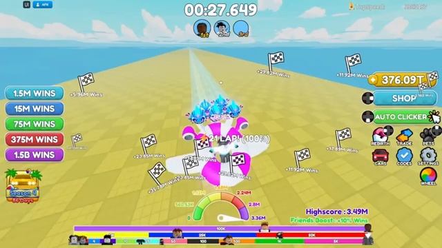 375T Wins/ Roblox Race Clicker Episode 128 смотреть онлайн