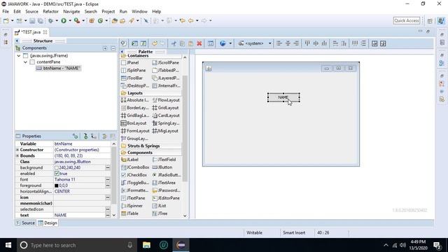 JAVA BUTTON AND LABEL TUTORIAL смотреть онлайн