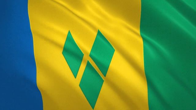 Развевающийся флаг Сент-Винсента и Гренадинов / Waving Flag of Saint Vincent and the Grenadines смотреть онлайн