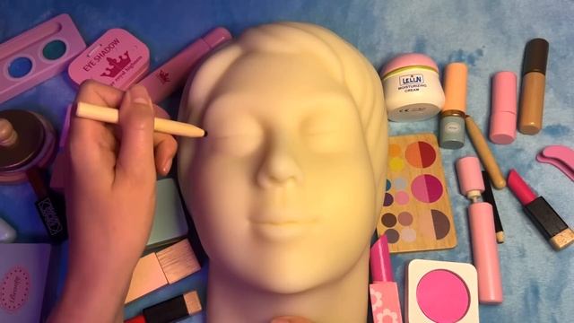 ASMR Wooden Makeup On Squishy Mannequin (Whispered)