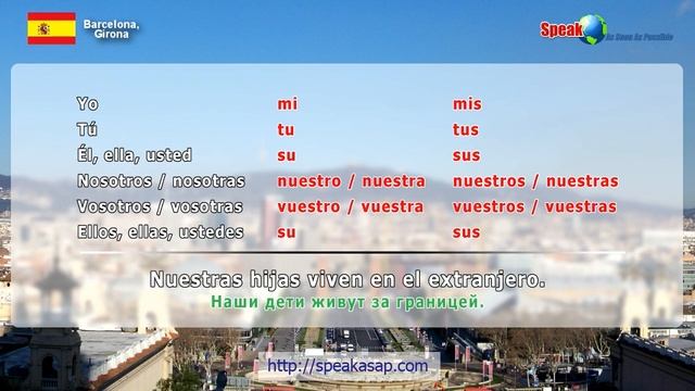 Притяжательные прилагательные в испанском языке. Adjetivos Posesivos. Елена Шипилова