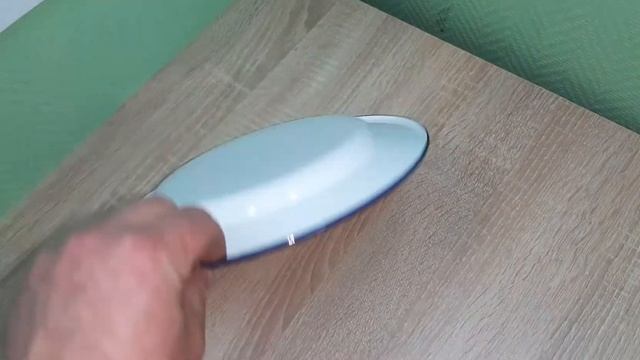 Тарелка мелкая белая с синей каемкой эмалированная; сталь; D=26см; ProHotel арт 1013172 смотреть онлайн