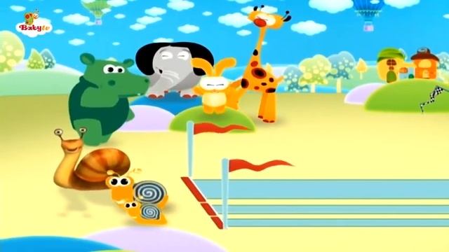 Baby TV (Europe) - Snail racing ident (2022) смотреть онлайн