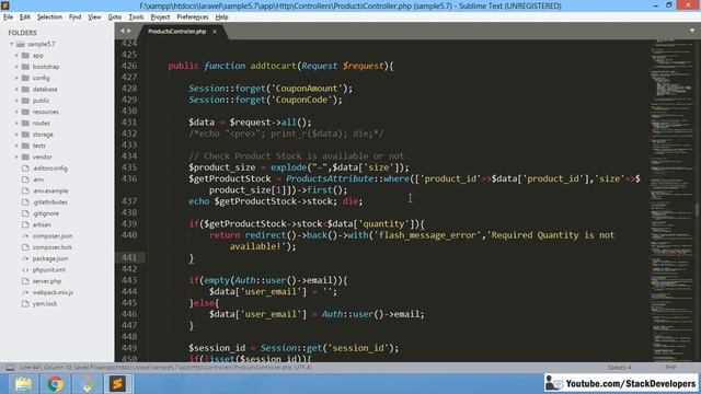 #101 Make E-com in Laravel 5.6 / 5.7 | Products Stock Issue / Duplicate Products Issue (Resolved) смотреть онлайн