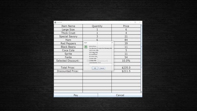Pizza Vending Machine Program in Java смотреть онлайн