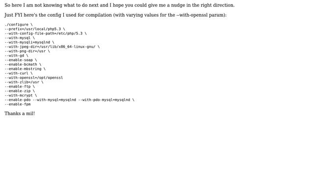 DevOps & SysAdmins: Compiling PHP 5.3.29 with OpenSSL fails смотреть онлайн